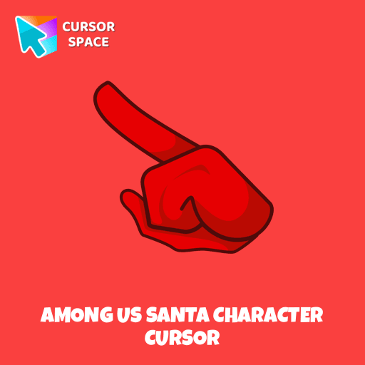 Among Us Santa Character cursor arrow cursor